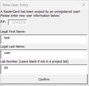 Image displaying the VBA popup with information filled in